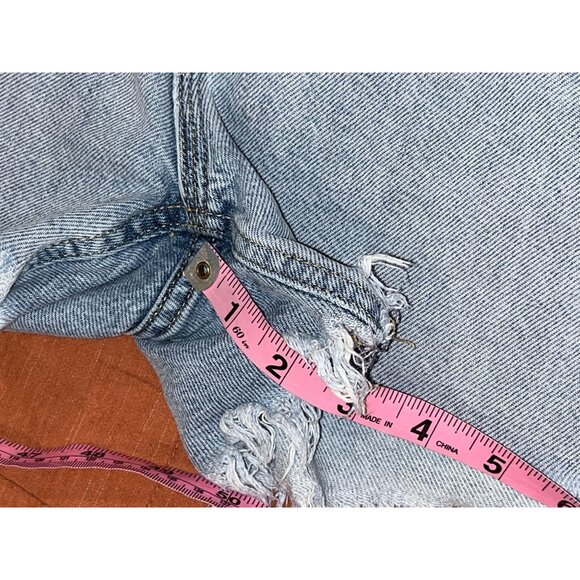 All saints Yanni Denim High Waist Cut-off Shorts Women's Plus Size 27 - Picture 9 of 12